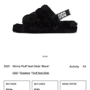 UGG Fluff Yeah Black Slides